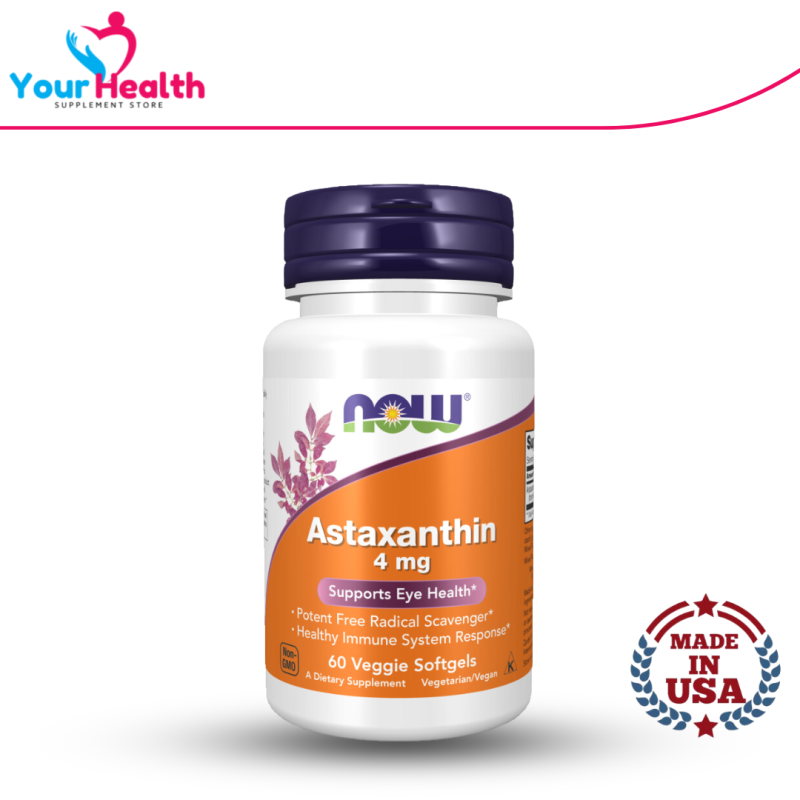 NOW Astaxanthin 4 mg - 60 Veggie Softgels