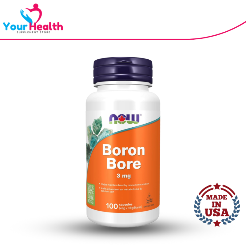 NOW Boron 3 mg - 100 Veg Capsules