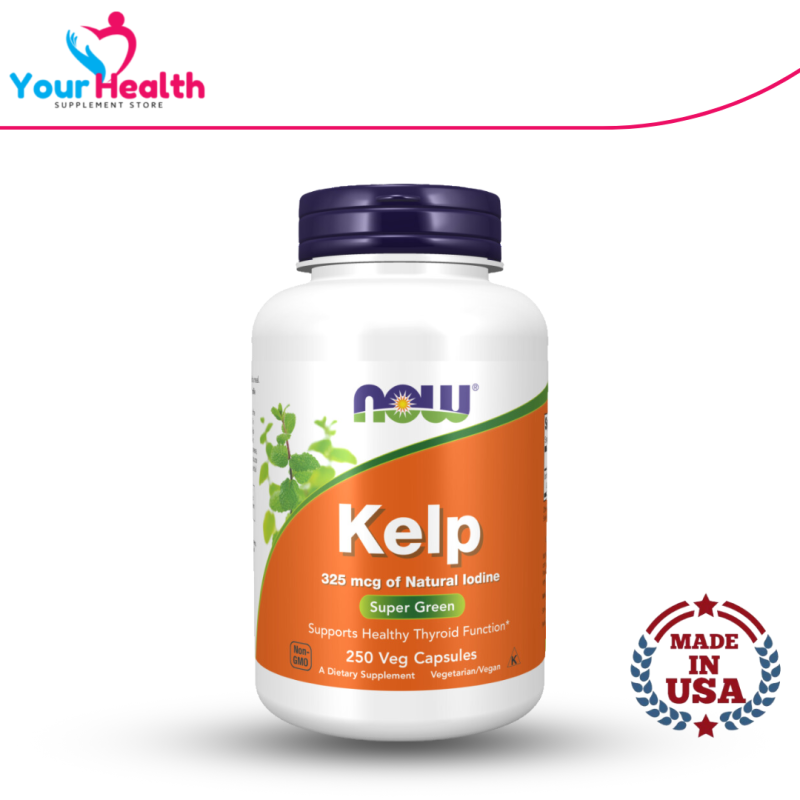 NOW Kelp 325 mcg of Natural Iodine - 250 Veg Capsules