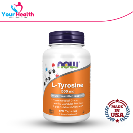 NOW L-Tyrosine 500mg - 120 Capsules