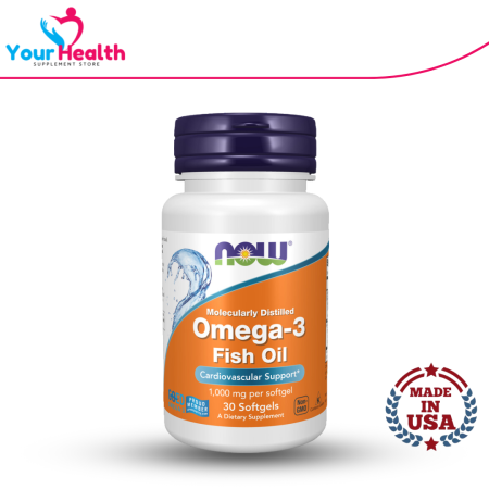 NOW Omega-3 Fish Oil - 30 Softgels