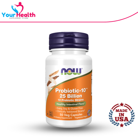 NOW Probiotic-10™ 25 Billion - 50 Veg Capsules