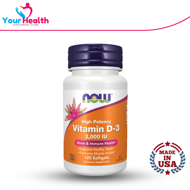 NOW Vitamin D-3 2000 IU - 120 Capsules