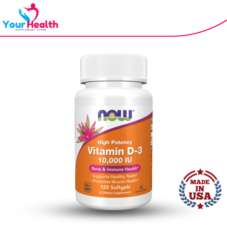 NOW Vitamin D3 10000 IU - 120 Veg Capsules