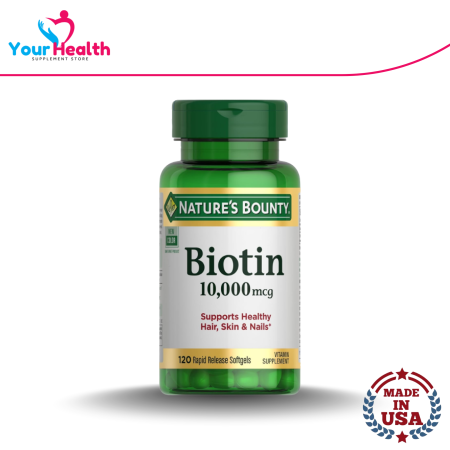 Nature's Bounty Biotin 10000mcg - 120 Softgels