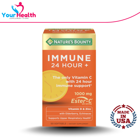 Nature's Bounty Immune 24 Hour+ 1000mg - 50 Softgels