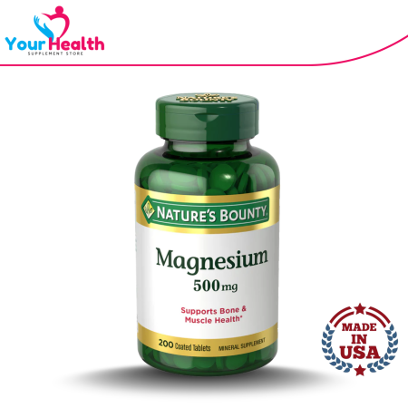 Nature's Bounty Magnesium 500 mg - 200 Coated Tablets