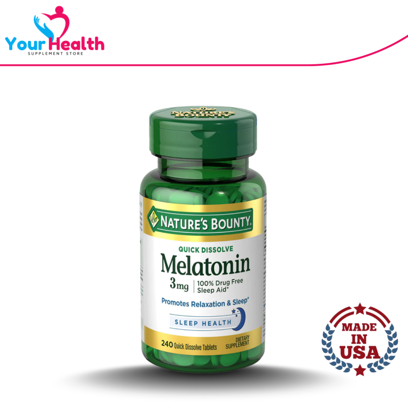 Nature's Bounty Melatonin 3 mg - 240 Quick Dissolve Tablets