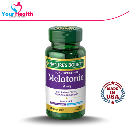 Nature's Bounty Melatonin 5mg Dual Spectrum - 60 Bi-Layer Tablets