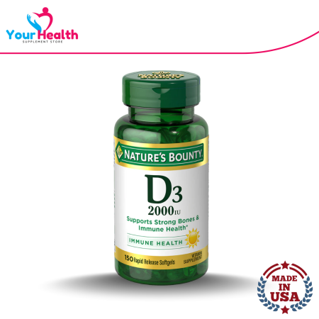 Nature's Bounty Vitamin D3 - 50 mcg (2,000 IU) - 150 Softgels