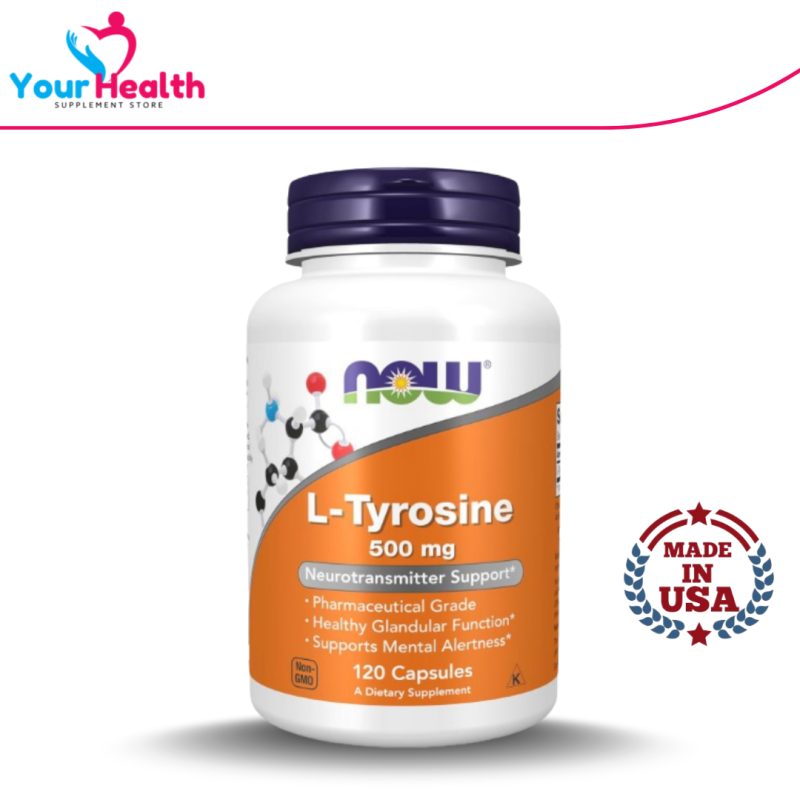 NOW L-Tyrosine 500mg - 120 Capsules