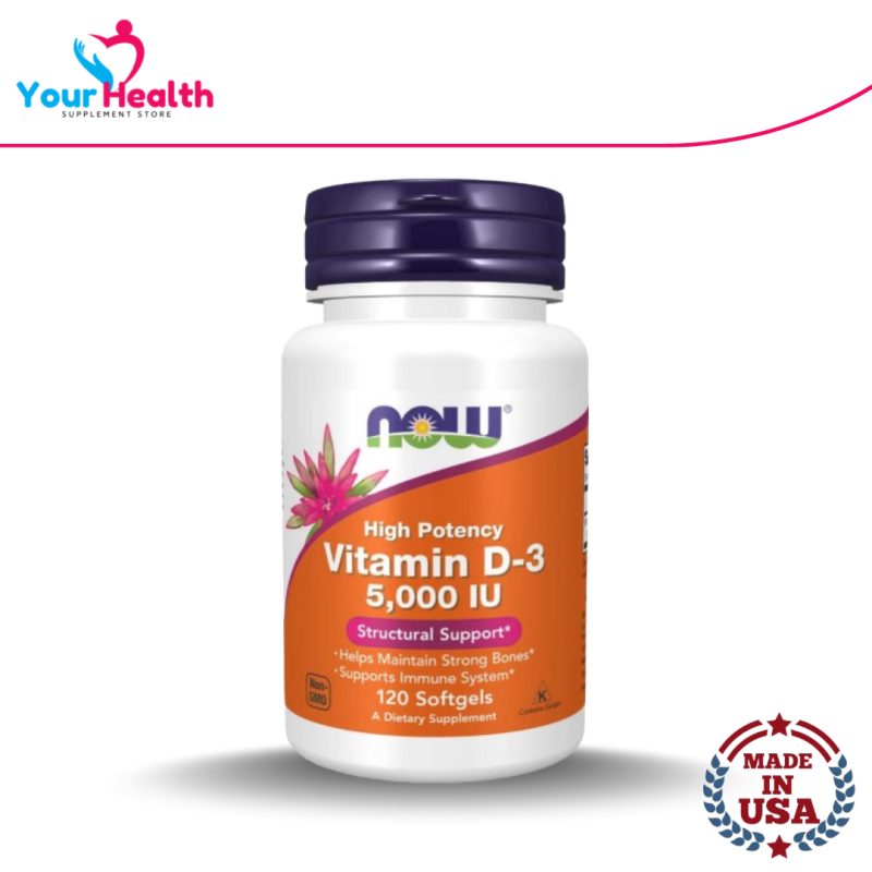 NOW Vitamin D-3 5000 IU - 120 Softgels