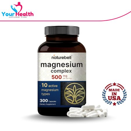 NatureBell Magnesium Complex Supplement 500mg – 300 Capsules