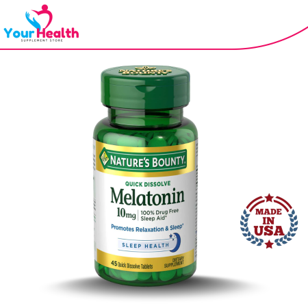 Nature's Bounty Melatonin 10 mg - 45 Quick Dissolve Tablets