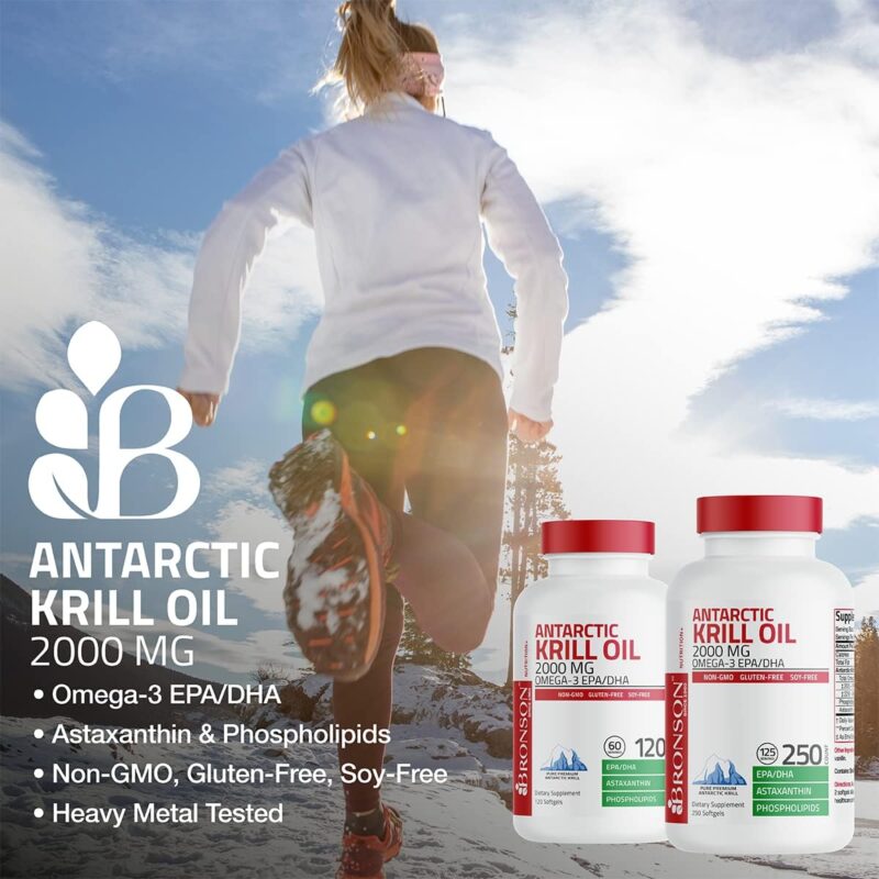 Bronson Antarctic Krill Oil 2000mg - 120 Softgels - Image 3