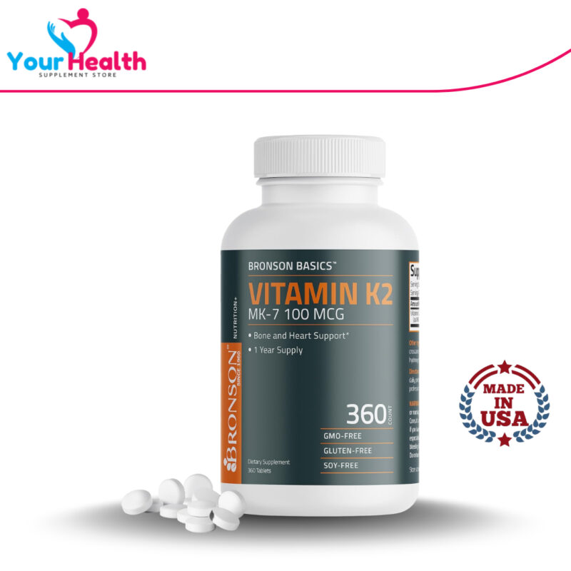 Bronson Vitamin K2 MK7 100 MCG 360 Tablets