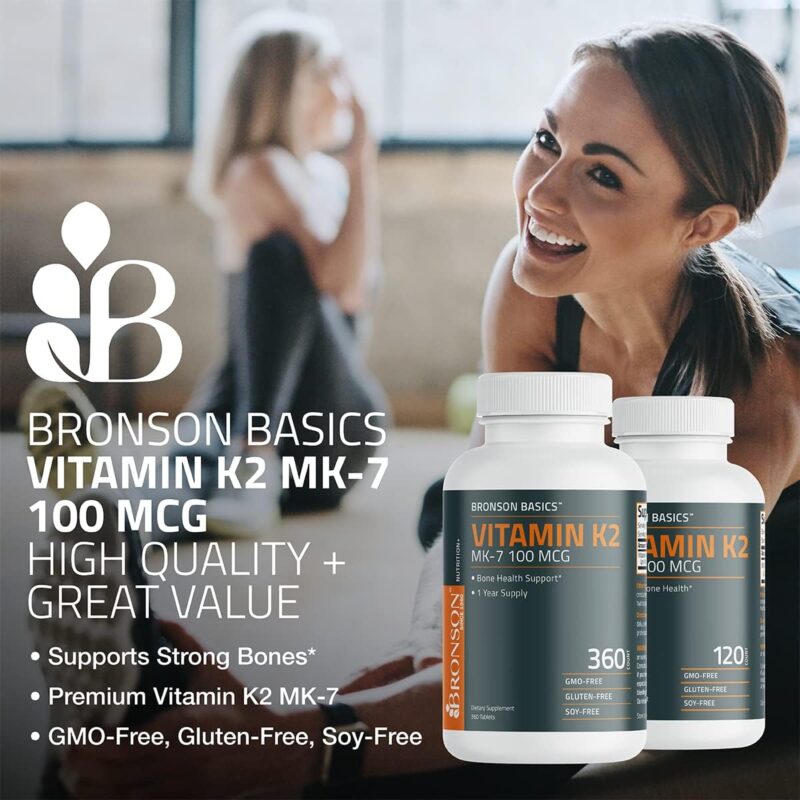 Bronson Vitamin K2 MK-7 100 MCG - 360 Tablets - Image 3