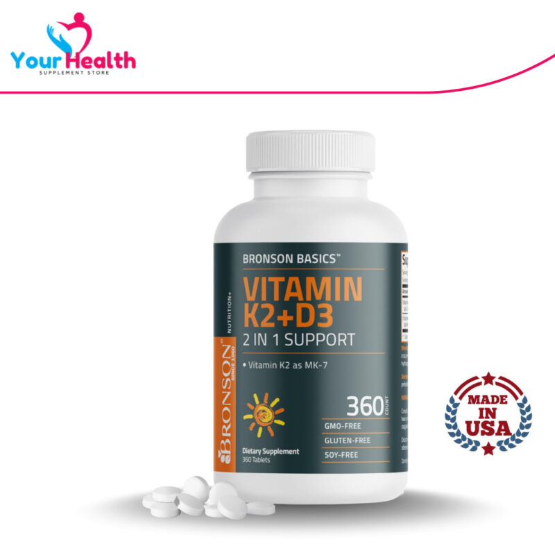 Bronson basics vitamin D3 + K2 360 Count