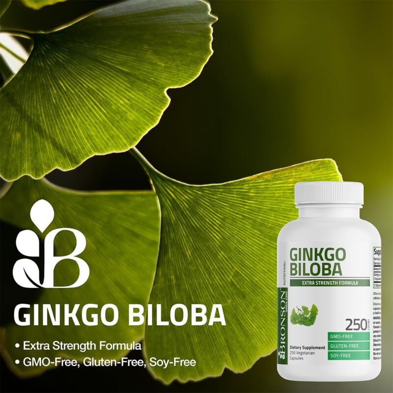 Bronson Ginkgo Biloba 500mg Extra Strength – 120 Capsules - Image 3