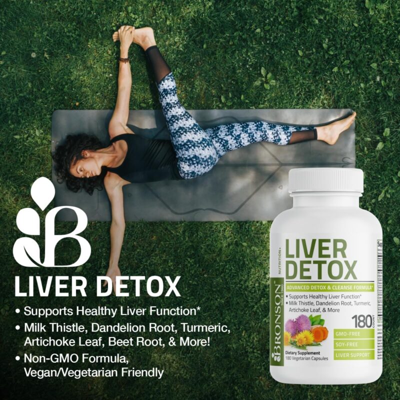 Bronson Liver Detox Advanced Detox & Cleansing Formula - 60 Veg Capsules - Image 3