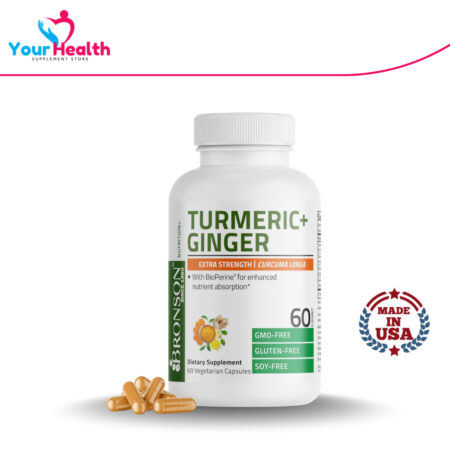 Bronson turmeric + ginger extra streanth 60 count