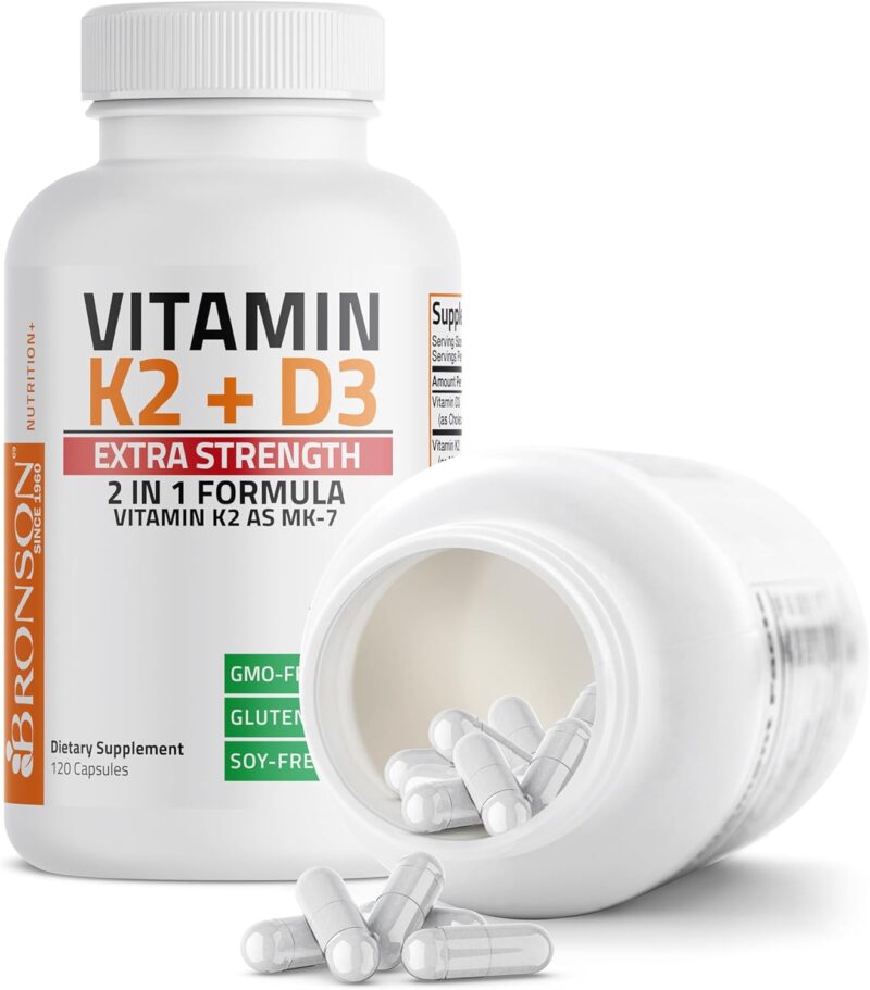 Bronson Vitamin K2 + D3 Extra Strength - 120 Capsules - Image 3