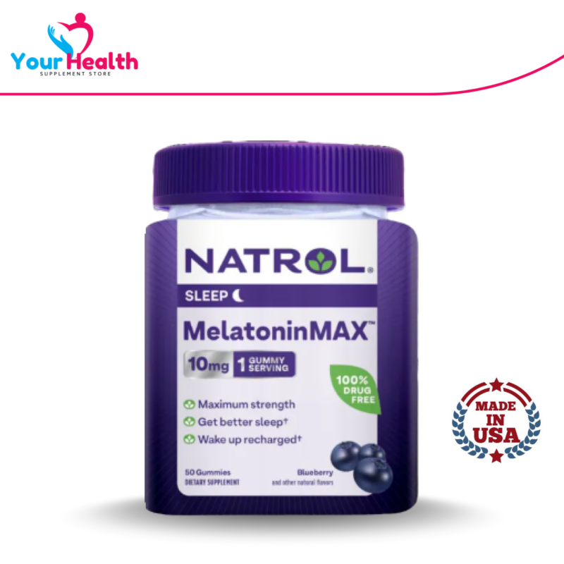 Natrol MelatoninMax Blueberry Gummy 10mg - 50 Gummies