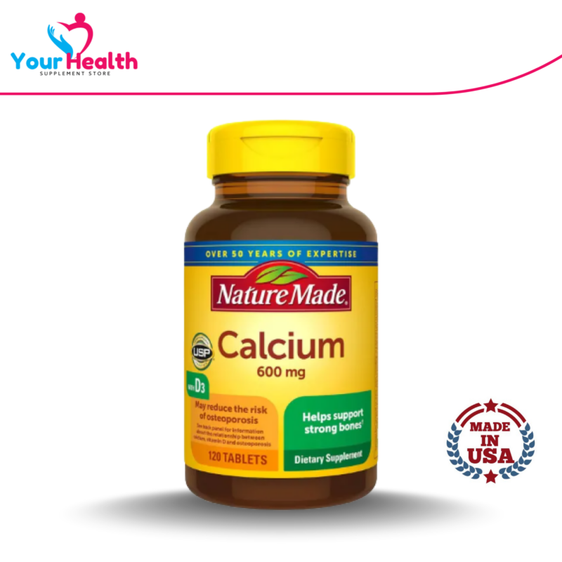 Nature Made Calcium 600 mg – 120 Tablets