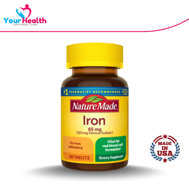 Nature Made Iron 65 mg - 180 Tablets