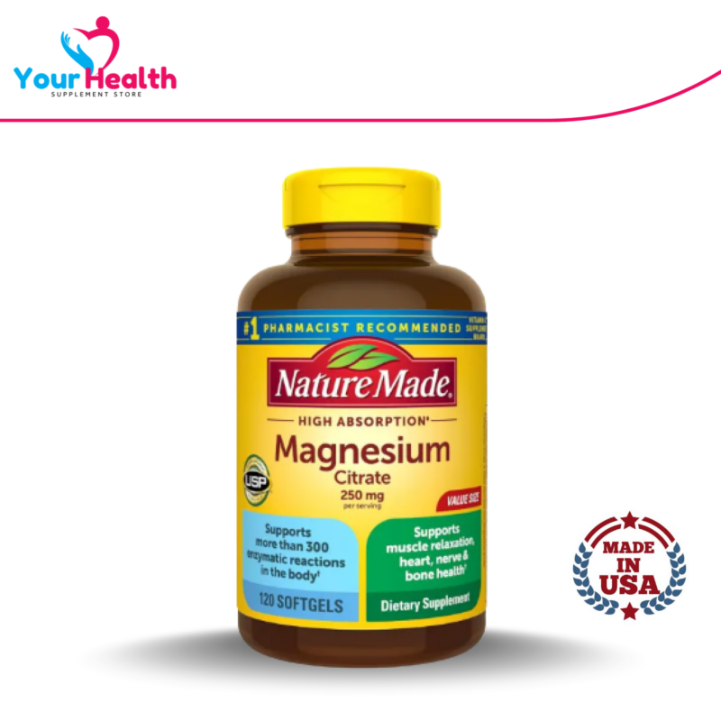 Nature Made Magnesium Citrate 250mg - 120 Softgels