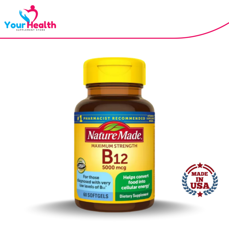 Nature Made Maximum Strength Vitamin B12 5000mcg - 60 Softgels