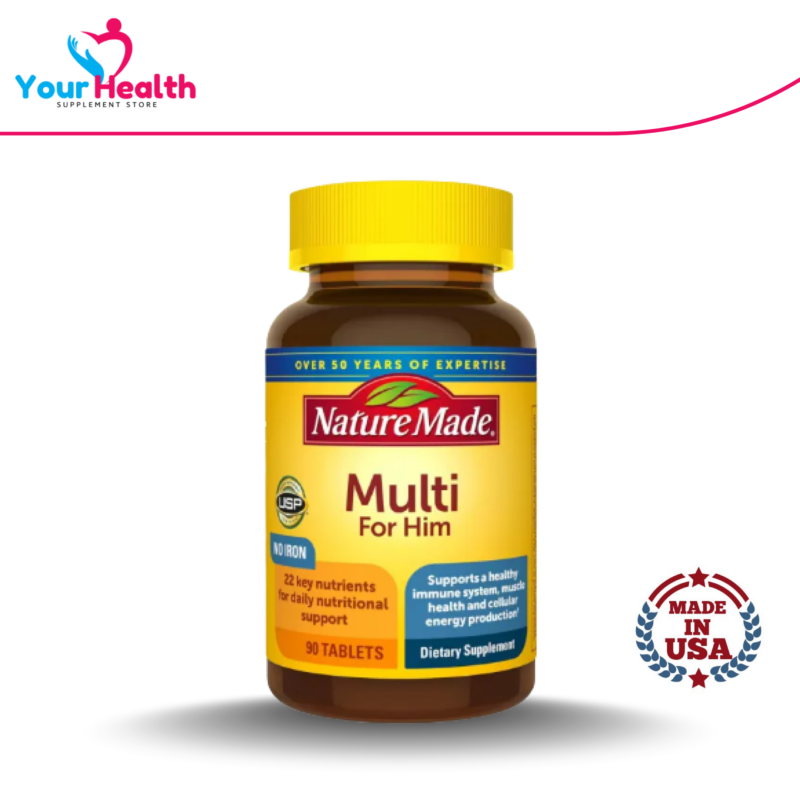 Nature Made Men's Multivitamin Tablets - 90 Tablets (Multi for him)