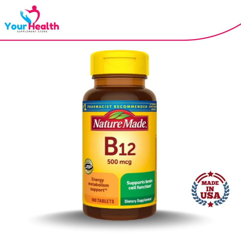 Nature Made Vitamin B12 500mcg - 100 Tablets