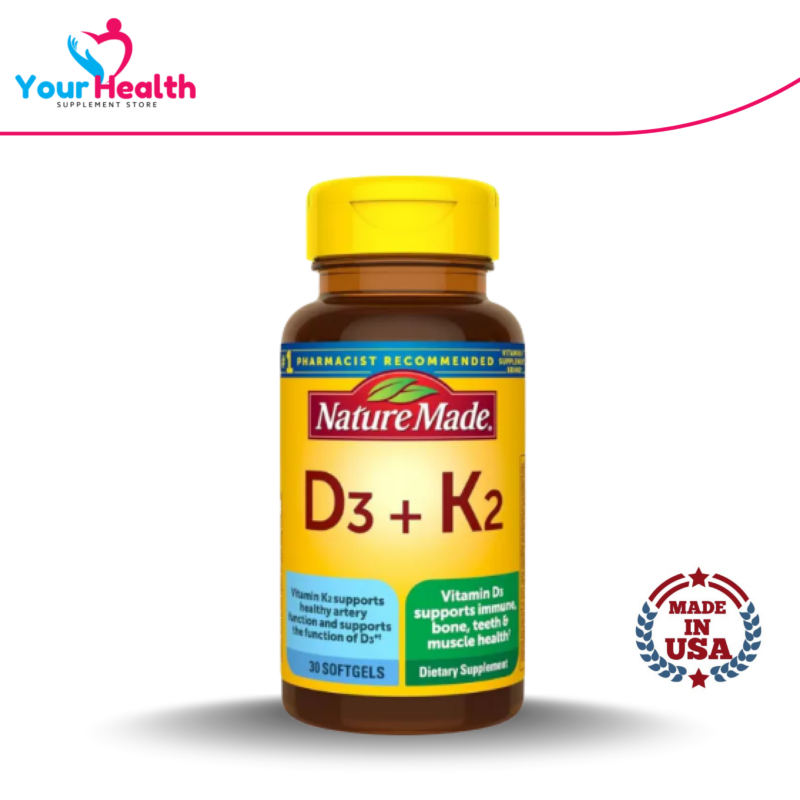 Nature Made Vitamin D3+K2 - 30 Softgels