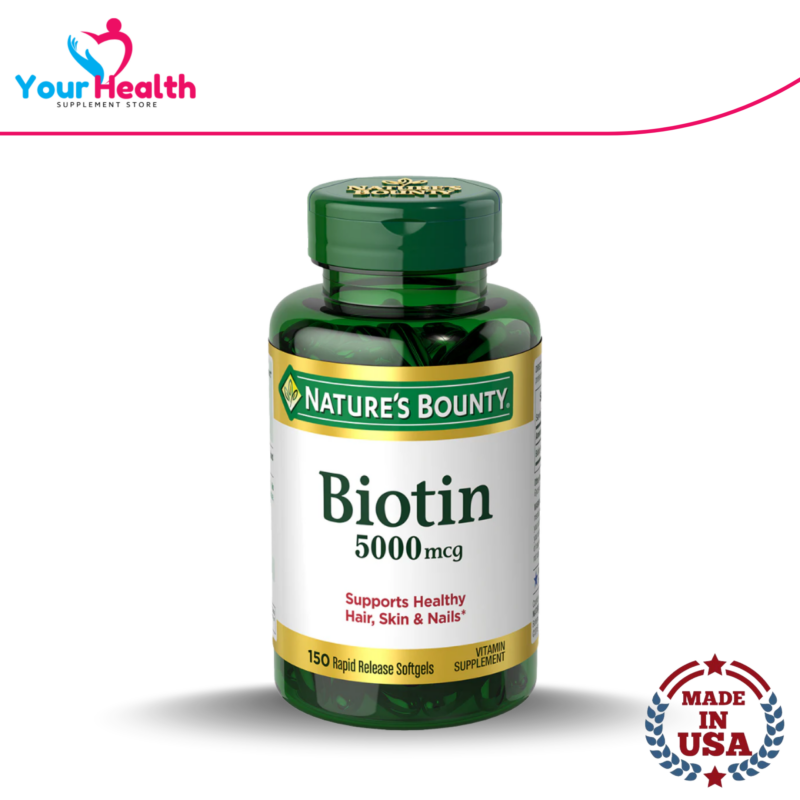 Nature's Bounty Biotin 5000mcg - 150 Softgels