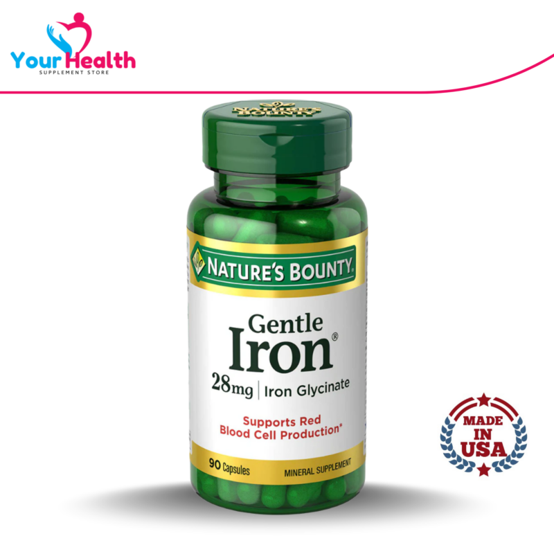 Nature's Bounty Gentle Iron 28mg - 90 Capsules