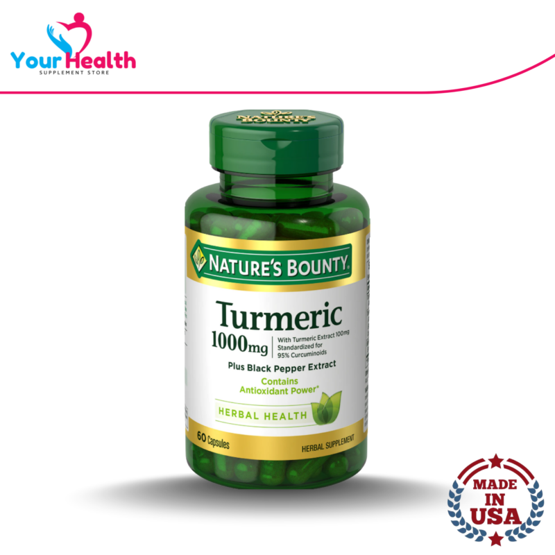 Nature's Bounty Turmeric With Black Pepper Extract 1000mg - 60 Capsules