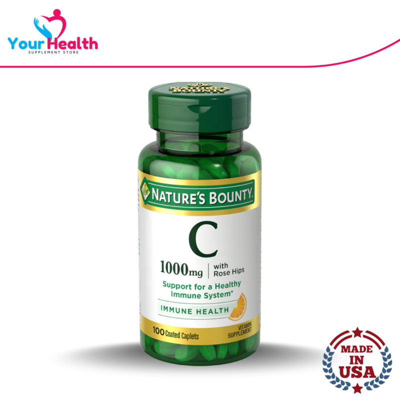 Nature's Bounty Vitamin C 1000 mg With Rose Hips - 100 Caplets