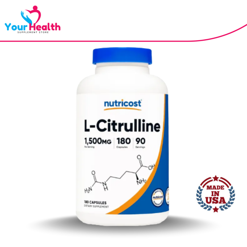 Nutricost L-Citrulline 1500mg - 180 Capsules