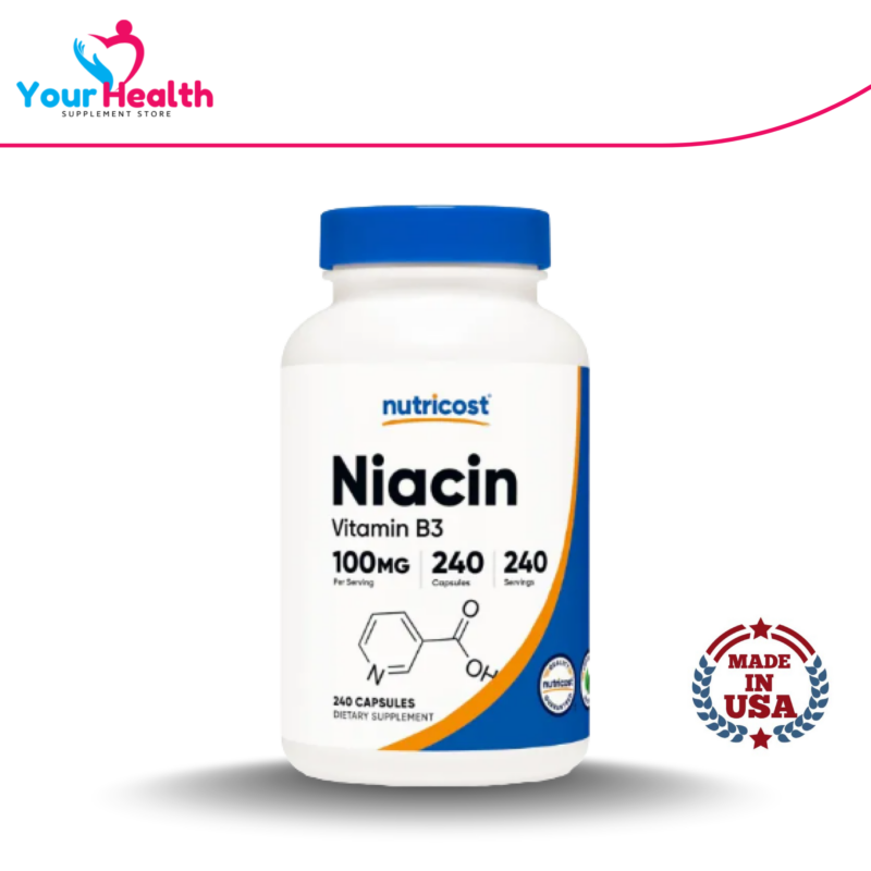 Nutricost Niacin Vitamin B3 (100mg) - 240 Capsules