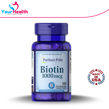 Puritan's Pride Biotin 1000mcg - 100 Softgels