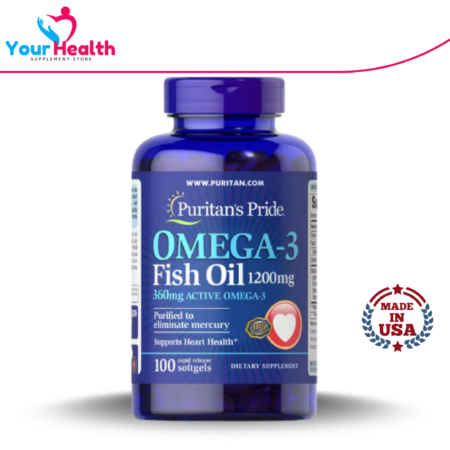 Puritan's Pride Omega3 Fish Oil 1200 mg - 100 Softgels