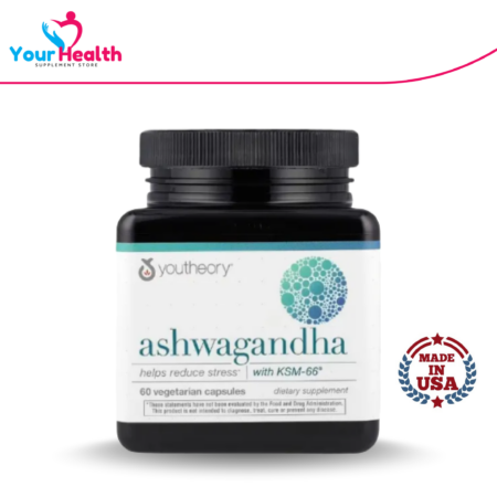 Youtheory, Ashwagandha, 60 Vegetarian Capsules